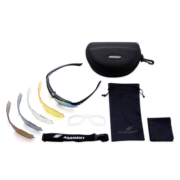 Adamant AirDynamic Polarized Active Wear 5-in-1 Sport Sunglasses